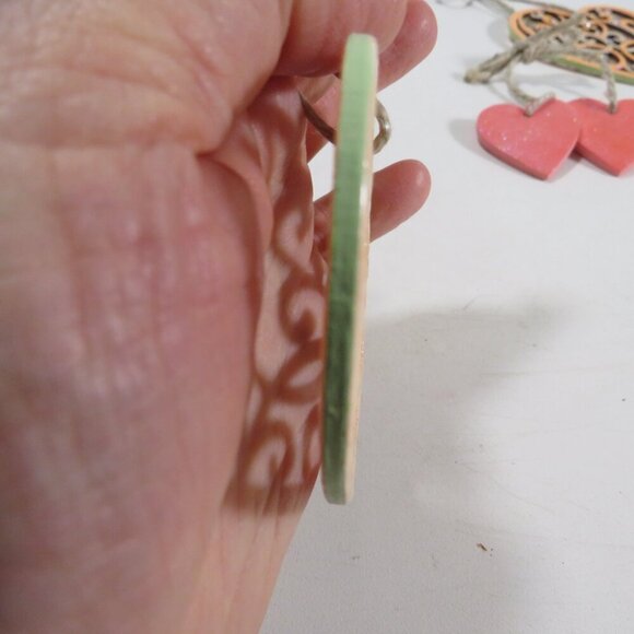 Peach (4) Wood Laser Cut Hearts and a double heart - Picture 5 of 10